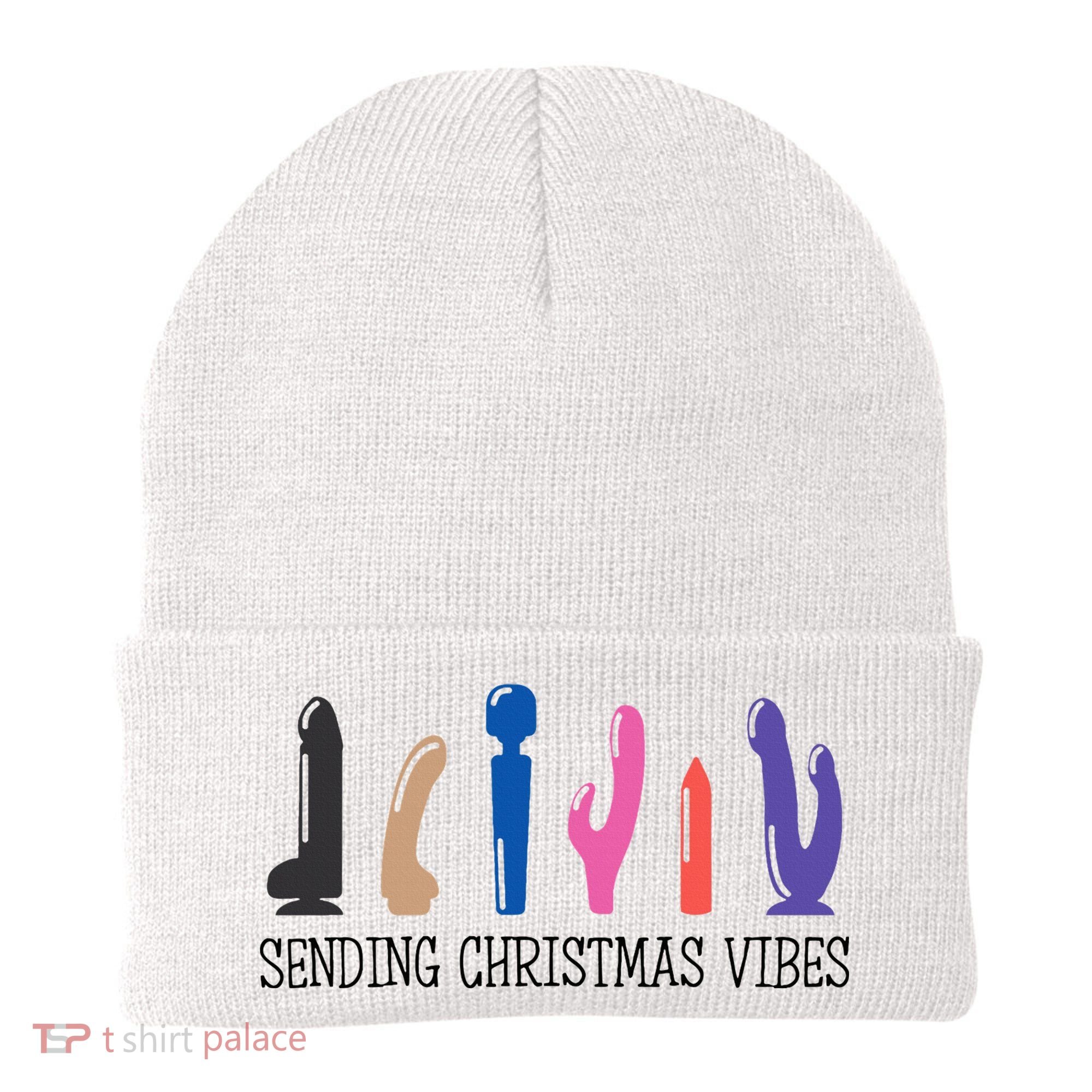 Sending Christmas Vibe Sending You Happy Vibe Xmas Vibrator  Beanie