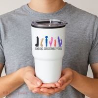 Sending Christmas Vibe Sending You Happy Vibe Xmas Vibrator  Tumbler thumb 2