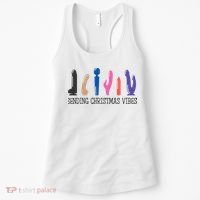 Sending Christmas Vibe Sending You Happy Vibe Xmas Vibrator  Women's Tank Top thumb 0