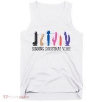 Sending Christmas Vibe Sending You Happy Vibe Xmas Vibrator  Tank Top thumb 0