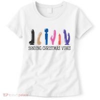 Sending Christmas Vibe Sending You Happy Vibe Xmas Vibrator  Women's T-Shirt thumb 0