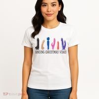 Sending Christmas Vibe Sending You Happy Vibe Xmas Vibrator  Women's T-Shirt thumb 4