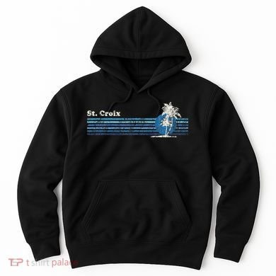 St. Croix Vintage 80s Palm Trees Sunset Hoodie