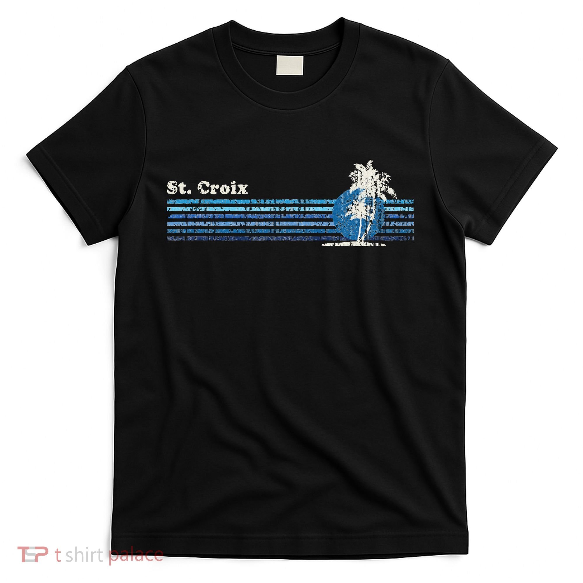St. Croix Vintage 80s Palm Trees Sunset T-Shirt