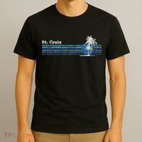 St. Croix Vintage 80s Palm Trees Sunset T-Shirt thumb 3
