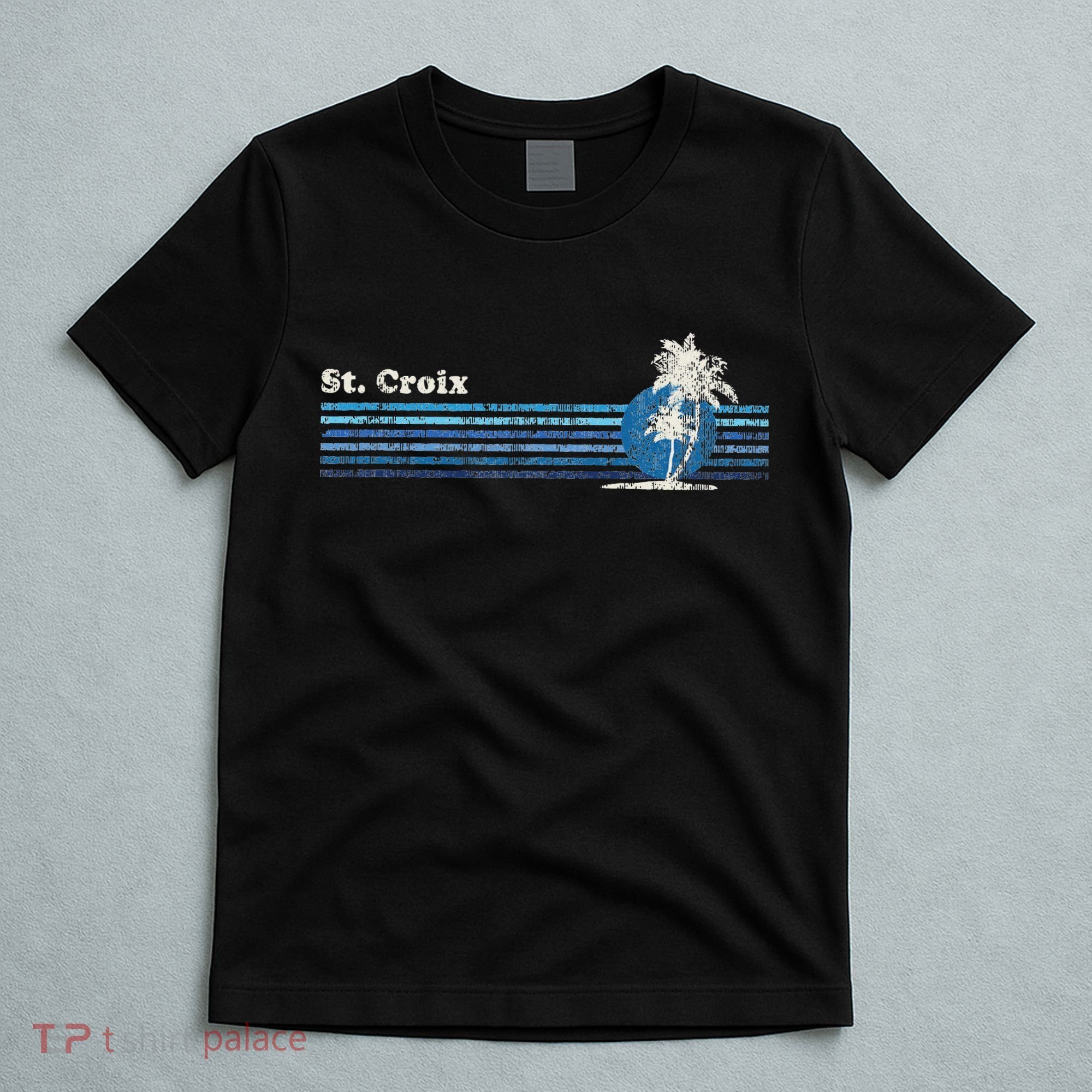 St. Croix Vintage 80s Palm Trees Sunset T-Shirt