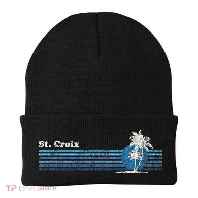 St. Croix Vintage 80s Palm Trees Sunset Beanie