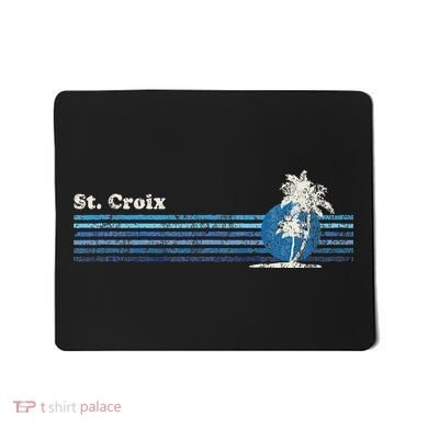 St. Croix Vintage 80s Palm Trees Sunset Mousepad
