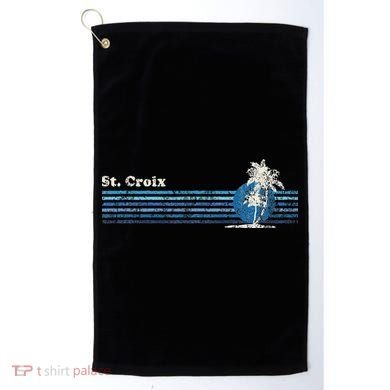 St. Croix Vintage 80s Palm Trees Sunset Golf Towel