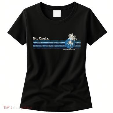 St. Croix Vintage 80s Palm Trees Sunset Women's T-Shirt