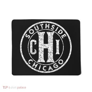 Southside Chicago Vintage Sign Distressed White Print Mousepad