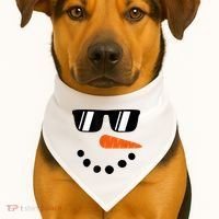 Snowman Christmas Winter USA-Made Doggie Bandana thumb 1