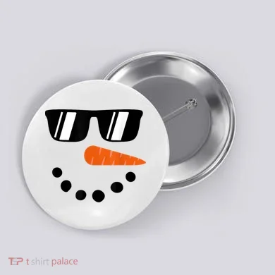 Snowman Christmas Winter Button