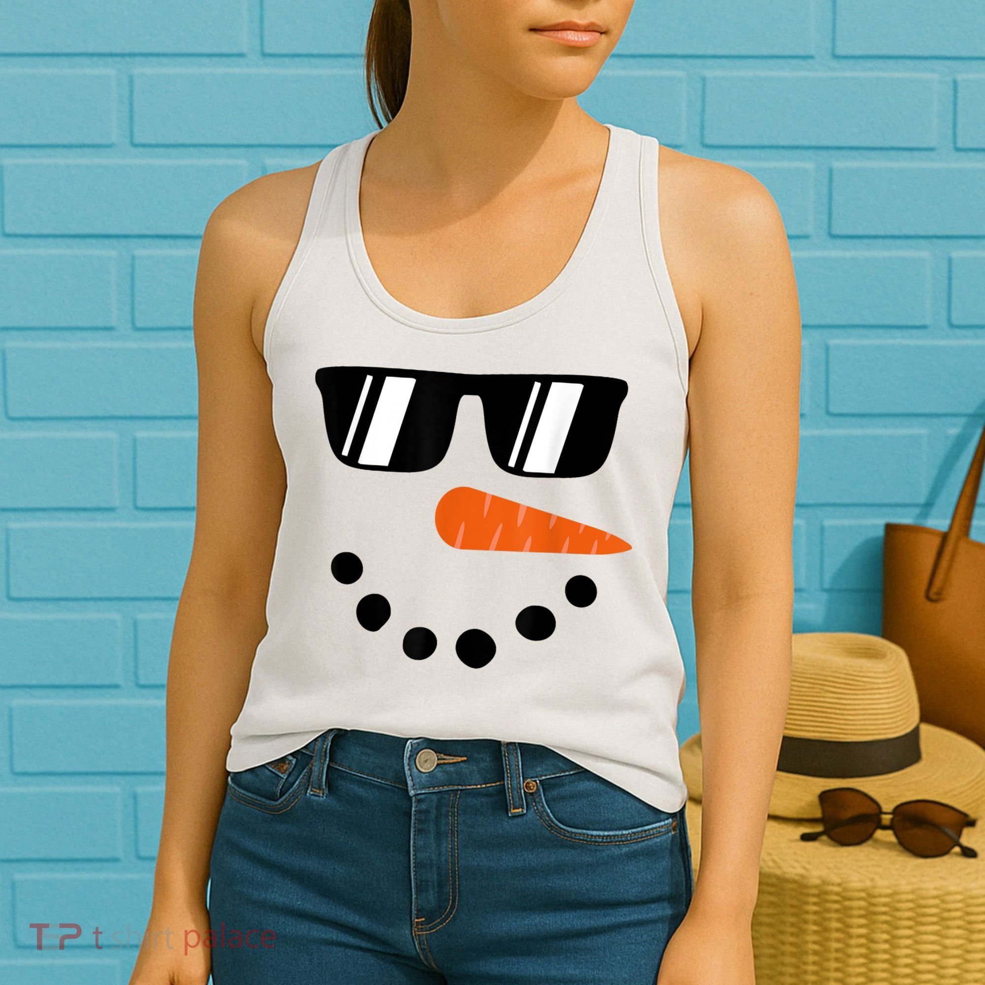 Snowman Christmas Winter Women's Tank Top