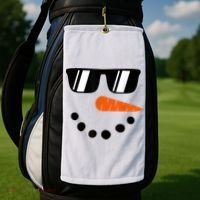 Snowman Christmas Winter Golf Towel thumb 2
