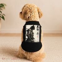 Samurai Cat Warrior Ukiyo Ink Artwork Cat Samurai Doggie Tank thumb 2