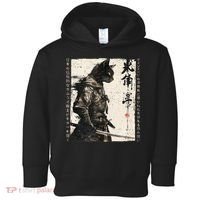 Samurai Cat Warrior Ukiyo Ink Artwork Cat Samurai Toddler Hoodie thumb 0