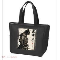 Samurai Cat Warrior Ukiyo Ink Artwork Cat Samurai Tote Bag thumb 3