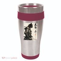 Samurai Cat Warrior Ukiyo Ink Artwork Cat Samurai 16oz Travel Tumbler thumb 0