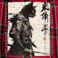 Samurai Cat Warrior Ukiyo Ink Artwork Cat Samurai Men's Flannel Plaid Pajama Pants thumb 2