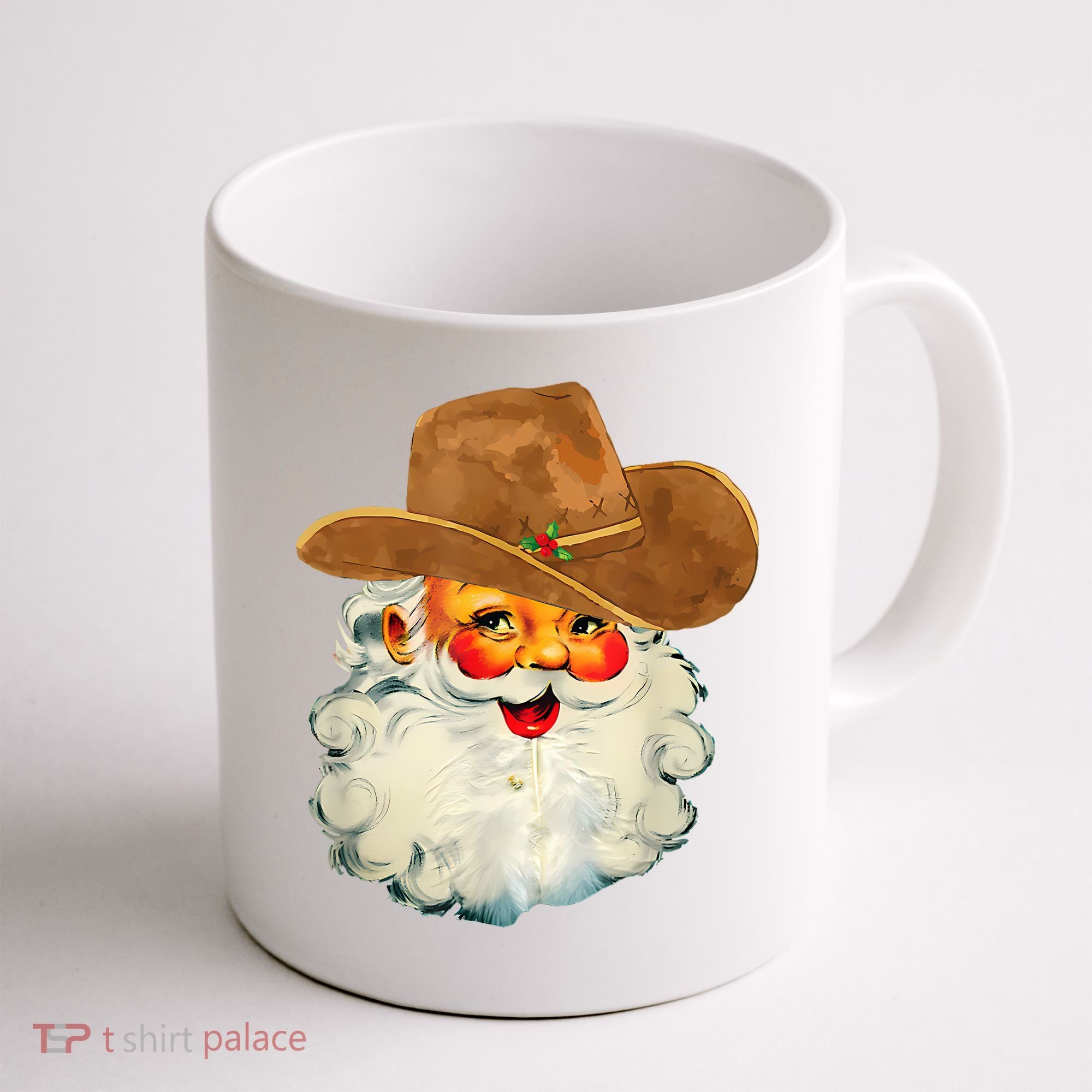 Santa Cowboy Western Christmas Xmas Holiday Pajamas Coffee Mug