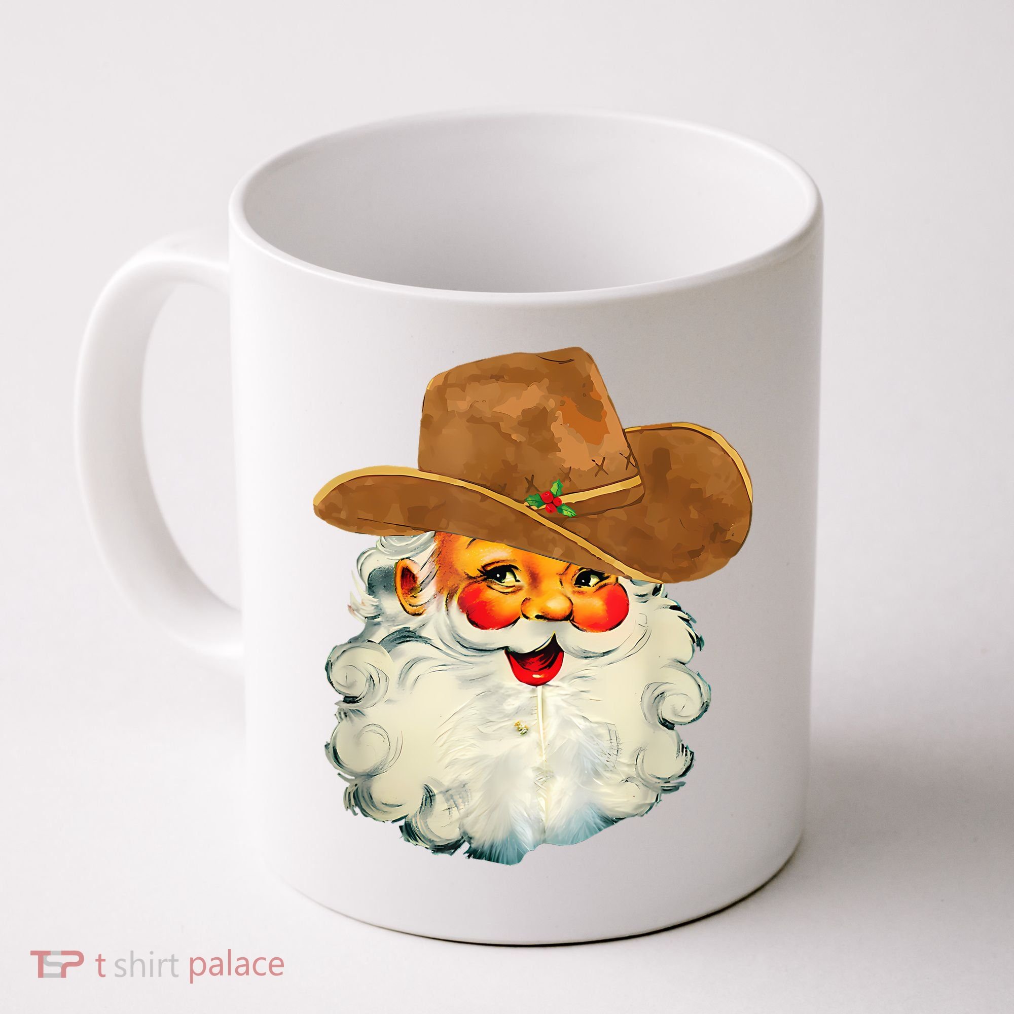 Santa Cowboy Western Christmas Xmas Holiday Pajamas Coffee Mug