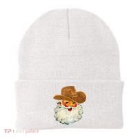 Santa Cowboy Western Christmas Xmas Holiday Pajamas Beanie thumb 0