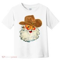Santa Cowboy Western Christmas Xmas Holiday Pajamas Toddler T-Shirt thumb 0