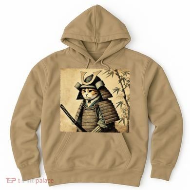 Samurai Cat Warrior Vintage Japanese Art Samurai Armor Hoodie