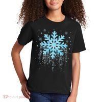 Snowflake Costume Winter Christmas Matching Kids T-Shirt thumb 2