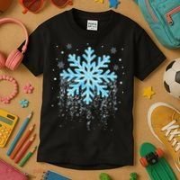 Snowflake Costume Winter Christmas Matching Kids T-Shirt thumb 3