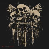 Skull Cross Wings Goth Alt Grunge Gothic Emo Aesthetic Apron thumb 3