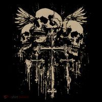 Skull Cross Wings Goth Alt Grunge Gothic Emo Aesthetic Sweatshirt thumb 3