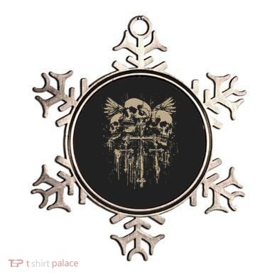 Skull Cross Wings Goth Alt Grunge Gothic Emo Aesthetic Ornament