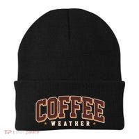 Sporty Coffee Weather Coffee Lover Fall Autumn Fan Beanie thumb 0