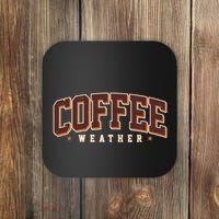 Sporty Coffee Weather Coffee Lover Fall Autumn Fan Coaster thumb 0