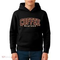 Sporty Coffee Weather Coffee Lover Fall Autumn Fan Kids Hoodie thumb 4