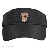 Silly Cat With Headphones Adult Drive Performance Visor thumb 0