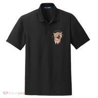 Silly Cat With Headphones Dry Zone Grid Polo thumb 0