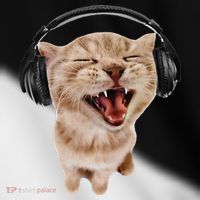 Silly Cat With Headphones Toddler Fine Jersey T-Shirt thumb 2