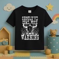Should've Come With A Warning Western Cowboy Toddler T-Shirt thumb 3