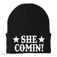 She Comin! Western Cowboy Cowgirl Beanie thumb 0