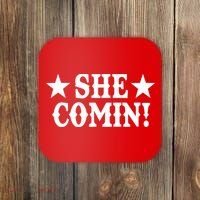 She Comin! Western Cowboy Cowgirl Coaster thumb 0