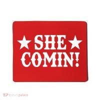 She Comin! Western Cowboy Cowgirl Mousepad thumb 0