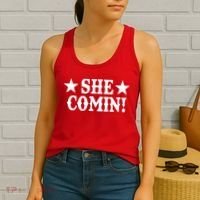 She Comin! Western Cowboy Cowgirl Women's Tank Top thumb 2