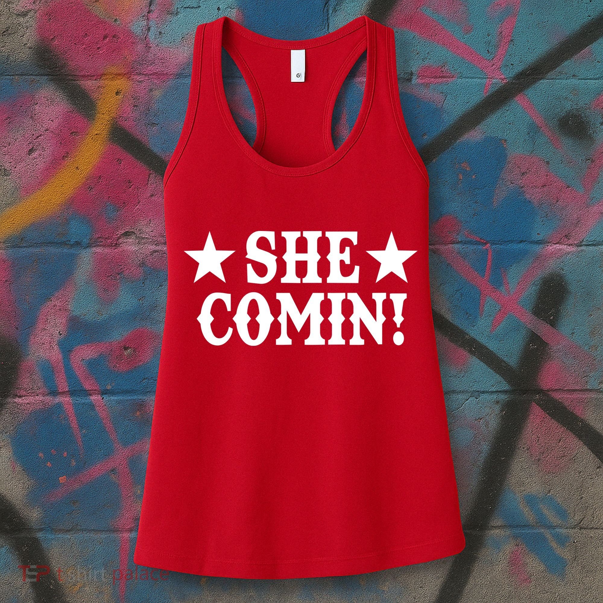 She Comin! Western Cowboy Cowgirl Women's Tank Top
