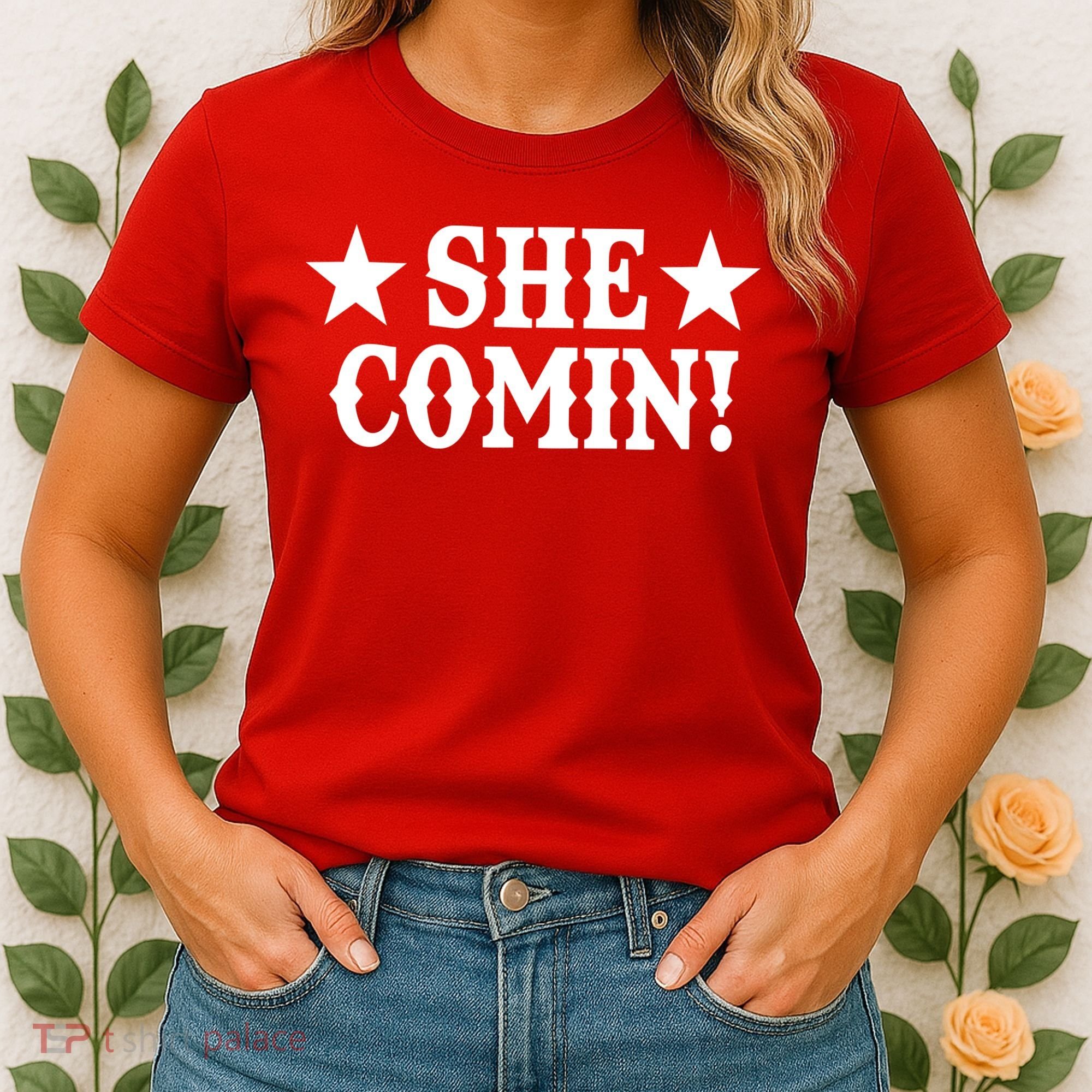 She Comin! Western Cowboy Cowgirl Women's T-Shirt