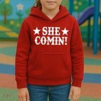 She Comin! Western Cowboy Cowgirl Kids Hoodie thumb 3