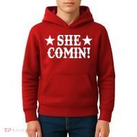 She Comin! Western Cowboy Cowgirl Kids Hoodie thumb 4