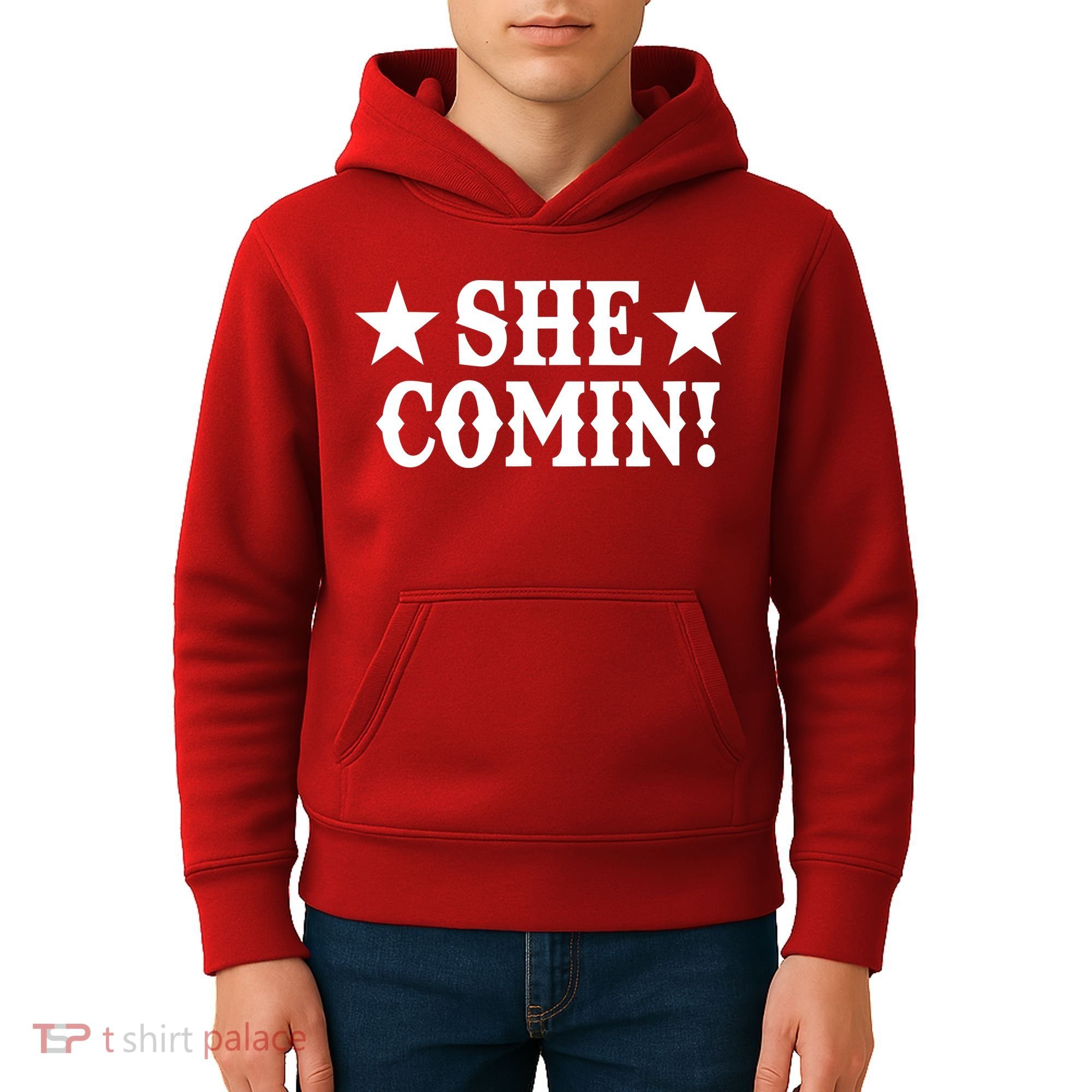 She Comin! Western Cowboy Cowgirl Kids Hoodie